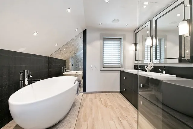 Bilde av interiør på bad